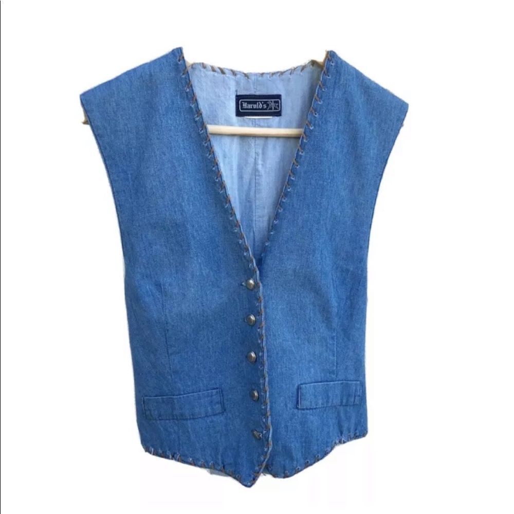 HAROLDS Vintage 80's Denim Cowboy Vest